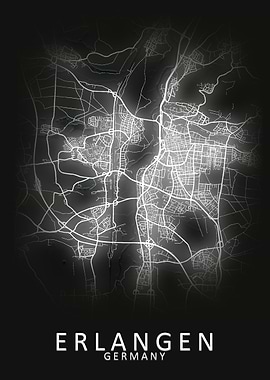 Erlangen Germany City Map