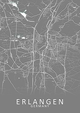 Erlangen Germany City Map