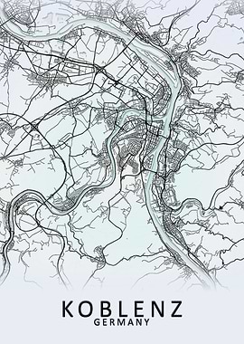 Koblenz Germany City Map