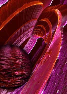 Pink Watery Sphere Fractal