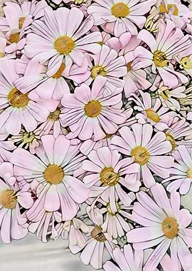 abstract daisy in bloom
