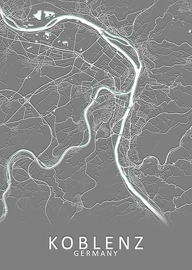 Koblenz Germany City Map