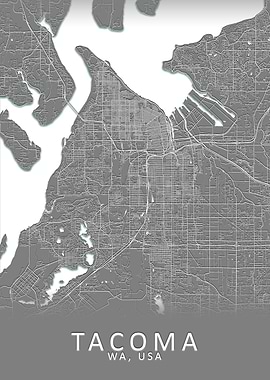 Tacoma WA USA City Map