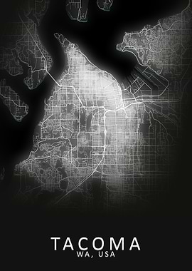 Tacoma WA USA City Map