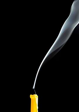 White smoke of candle