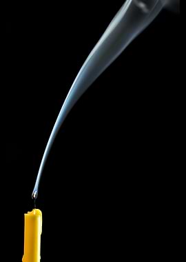 White smoke of candle