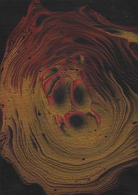 Abstract red and saffron 1