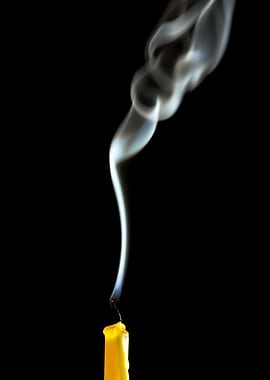 White smoke of candle