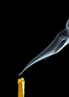 White smoke of candle