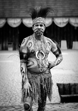 Portrait of tribal warrior