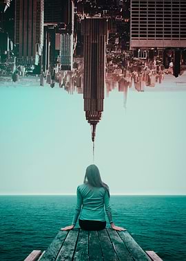 Abstract of land and sea