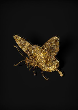 Gold Fauna On Black