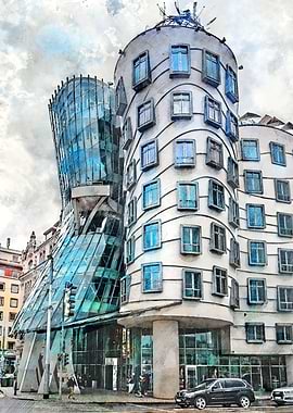 Prague city art