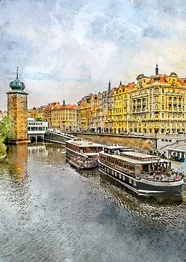 Prague city art