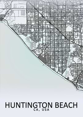 Huntington Beach USA Map