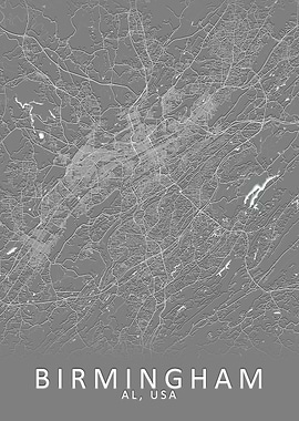 Birmingham USA City Map