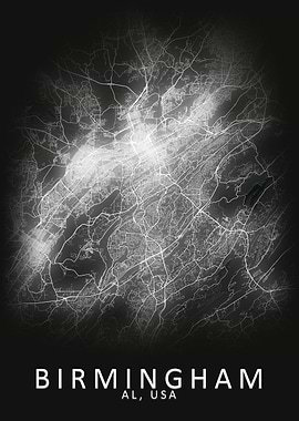 Birmingham USA City Map