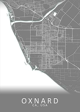 Oxnard CA USA City Map