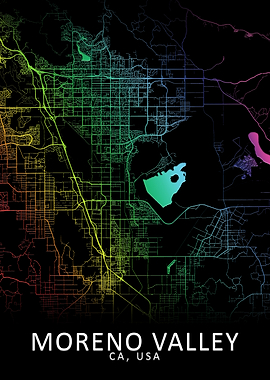Moreno Valley USA City Map