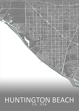 Huntington Beach USA Map