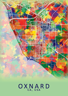 Oxnard CA USA City Map