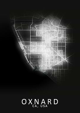 Oxnard CA USA City Map