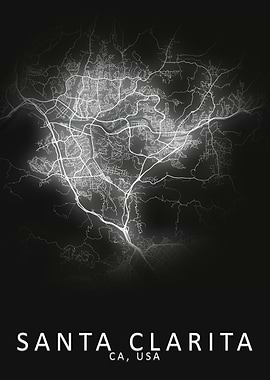 Santa Clarita USA City Map