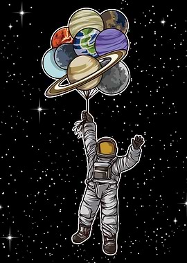 Astronaut With Balloons