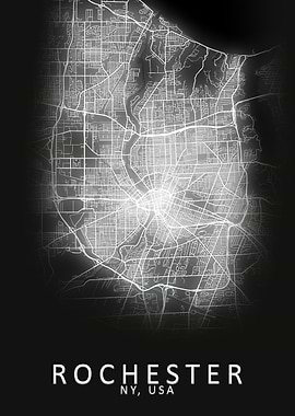Rochester USA City Map