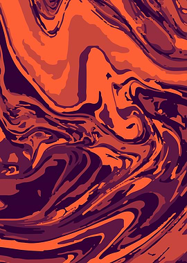 Abstract orange comb