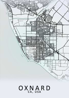 Oxnard CA USA City Map