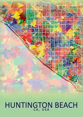 Huntington Beach USA Map