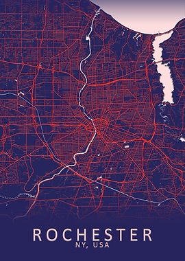 Rochester USA City Map