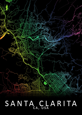 Santa Clarita USA City Map