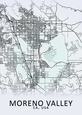 Moreno Valley USA City Map
