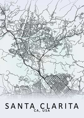 Santa Clarita USA City Map
