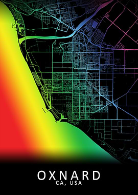 Oxnard CA USA City Map