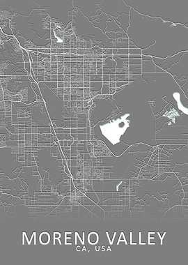 Moreno Valley USA City Map