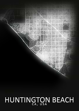 Huntington Beach USA Map