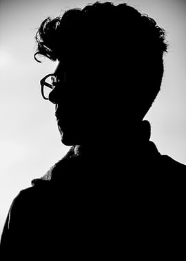 Black silhouette of a man