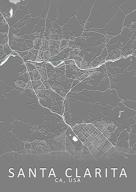 Santa Clarita USA City Map