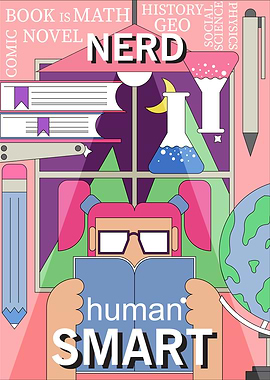 Nerd poster illustration