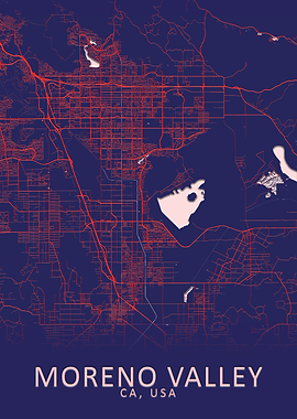 Moreno Valley USA City Map