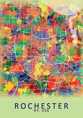 Rochester USA City Map