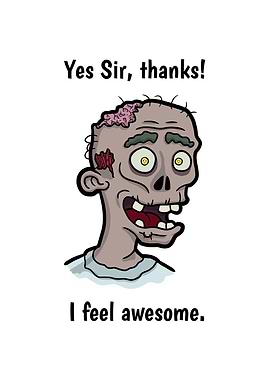 Zombie say thank you