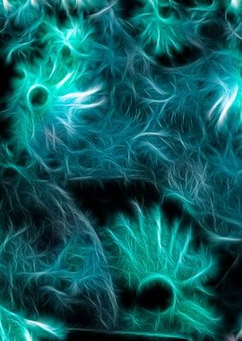 Green Daisy Abstract