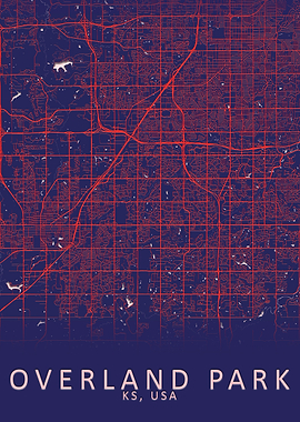 Overland Park USA City Map