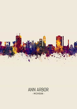 Ann Arbor Michigan Skyline