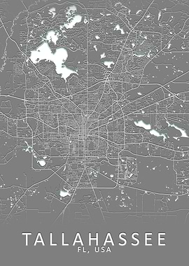 Tallahassee USA City Map