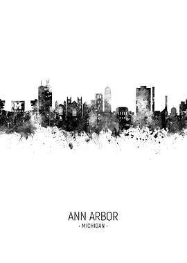 Ann Arbor Michigan Skyline
